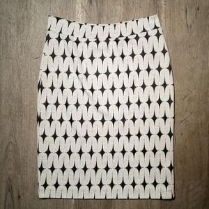 Renee C. black and white patterned skirt
